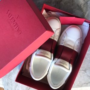 100% AUTHENTIC VALENTINO Red Stripe Sneakers